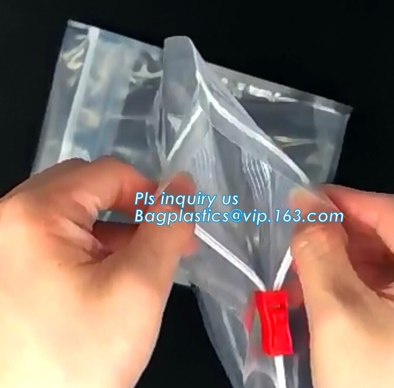 Выдвиженческая сумка гигиенической косметикаи PVC с молнией и слайдером, сумками замка застежка-молнии слайдера логотипа OEM, 5 lb 10lb 15lb 20lb 25lb пластиковым Sta