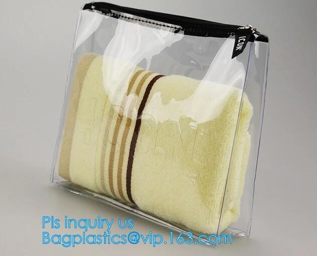 Выдвиженческая сумка гигиенической косметикаи PVC с молнией и слайдером, сумкой упаковки нижнего белья, shinny молния, штейновое печатание слайдера подгоняет