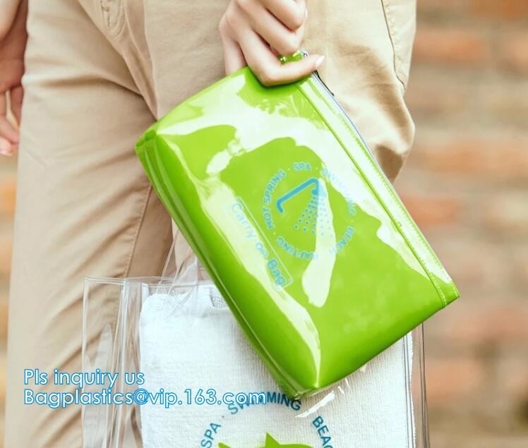 Сумки изготовленные на заказ, vinly packag канцелярских принадлежностей полиэтиленового пакета носков сумки само-запечатывания прозрачной пластмассы сумки молнии PVC молнии слайдера