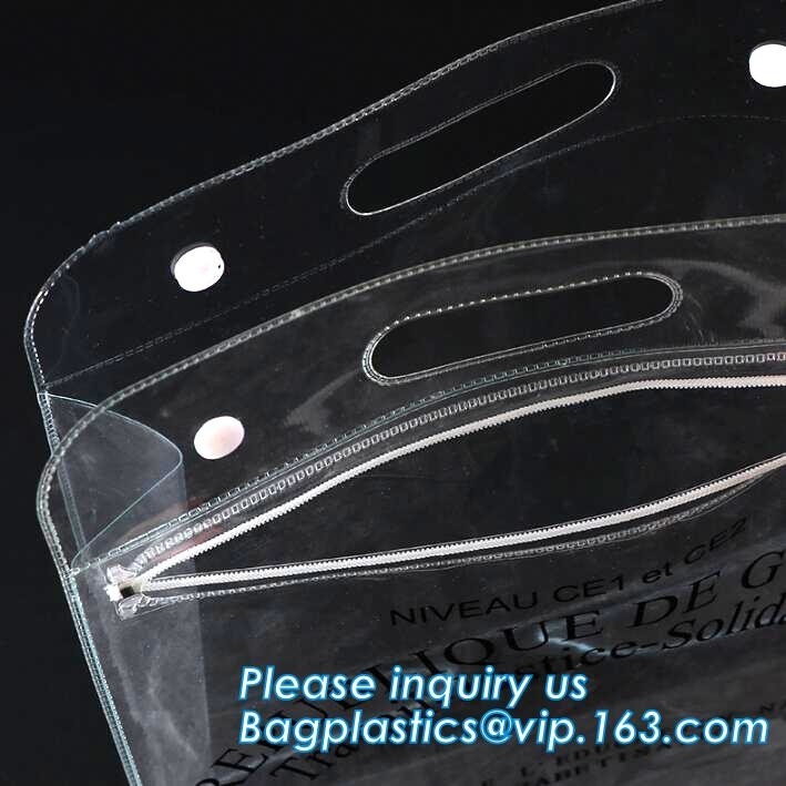 Полиэстер с карманом макияжа слайдера застежка-молнии дна PVC материальным, сумкой pvc дружелюбного перемещения перемещения косметической, нетоксическое непахучим