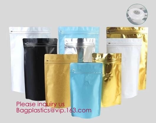 Онлайн продукт 135*265*75MM стоит вверх по сумкам кофе квадрата алюминиевой фольги мешка молнии нижним с bageas bagplastics клапана