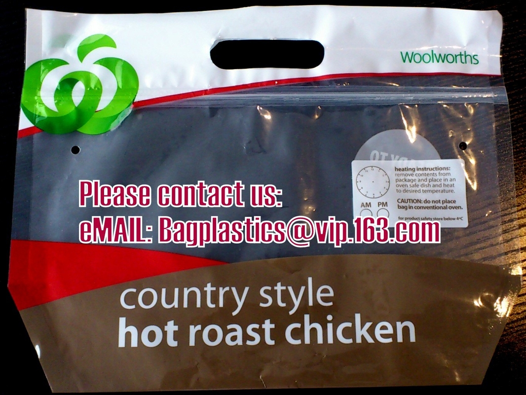 Woolworths, Shoprite КЛАДЕТ в мешки, ПРИНИМАЕТ ПРОЧЬ сумку, сумки цыпленка Rotisserie, горячие сумки жареного цыпленка
