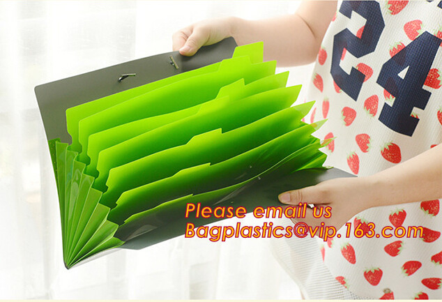 хранение pp офиса расширяя каскадируя папку файла с 7 multicolor карманами, plastisc pp A4 канцелярские товаров расширяя ha