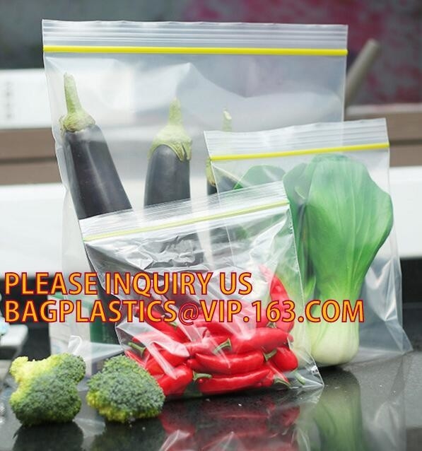 resealable изготовленная на заказ сумка двойного следа k замораживателя пакета еды, молния двойного следа сумки больших молний прозрачная с te
