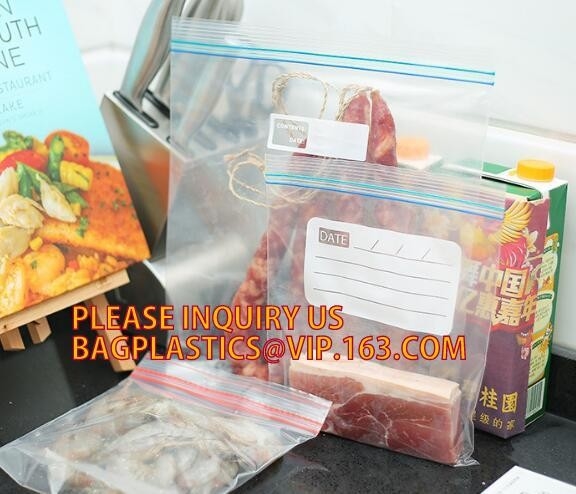 Сумки большого хранения размера громоздк молнии k Resealable пластикового поли с белым блоком, который нужно обозначить, двойным отслеживая k