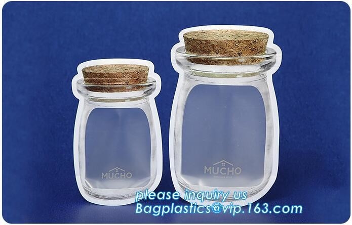 Штейновые ясные сумки промелькивают мешки еды зерна замка Resealable пакуя, многоразовые герметизируя мешки еды с окном для хранить c