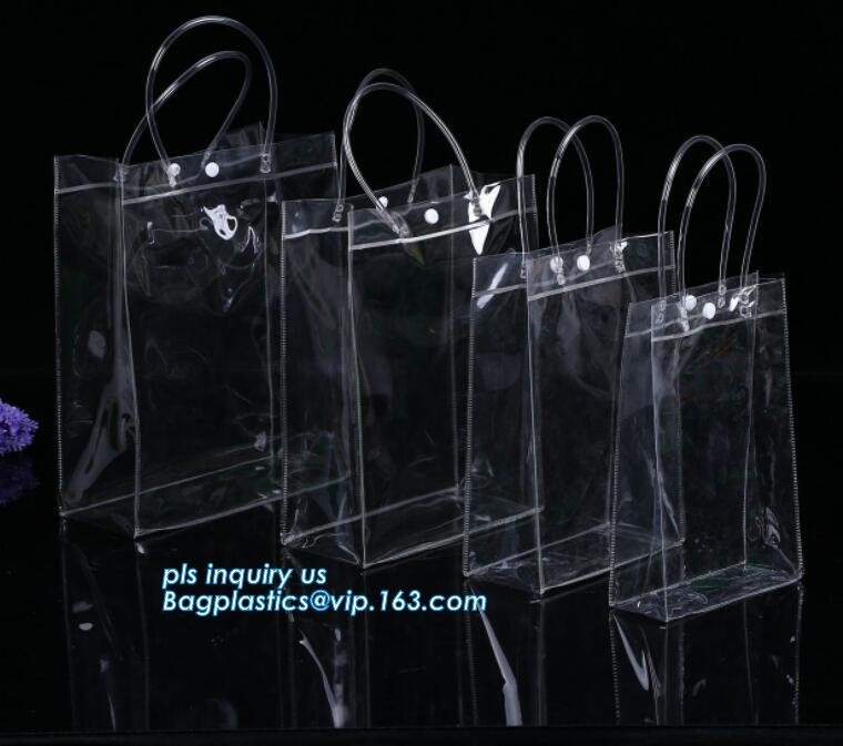 Сумка ручки Pvc для ходить по магазинам, косметический упаковывая мешок молнии ручки верхний напечатала прозрачную сумку pvc, ручку стадиона верхнюю