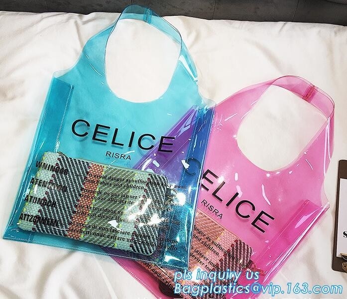 верхняя сумка ручки pvc, сумки ручки Pvc сумки waterpoof Tote пляжа, biodegradable хозяйственные сумки PVC умирает отрезанная сумка ручки с lo