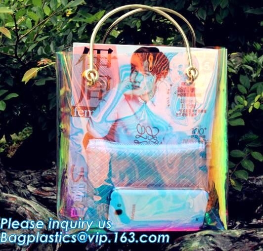 Неоновая сумка Tote хозяйственной сумки лазера, сумка PVC/сумка для ходя по магазинам/путешествуя сумки, портмона моды и дамы сумка, ПОРТМОНЕ