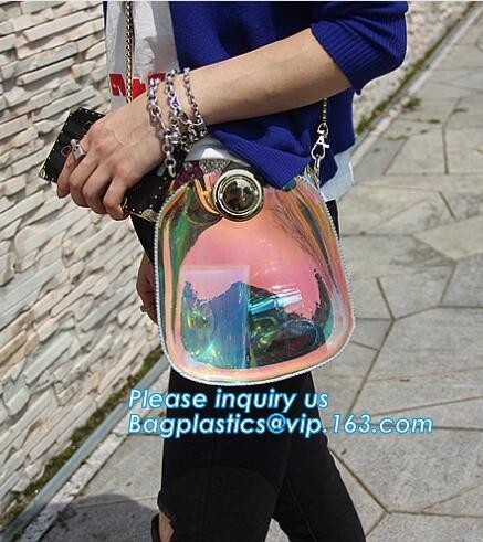 регулируемая сумка tote pvc нейлона женщин плечевого ремня, сумка Tote муфты сумки DIY PVC пляжа лета ясная прозрачная
