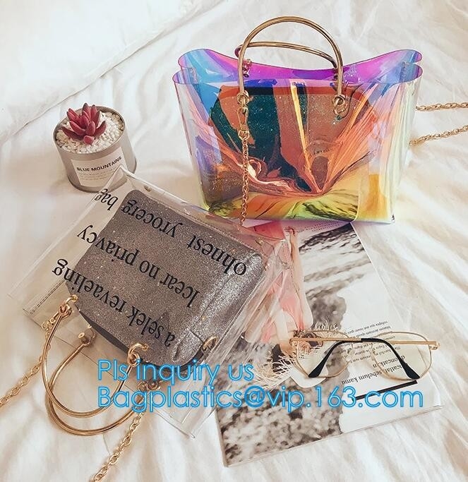 Сумка сумки отдыха PVC, спорт кладет в мешки, прозрачная сумка сумки Tote ясная, экономическое облегченное Ла перемещения pvc