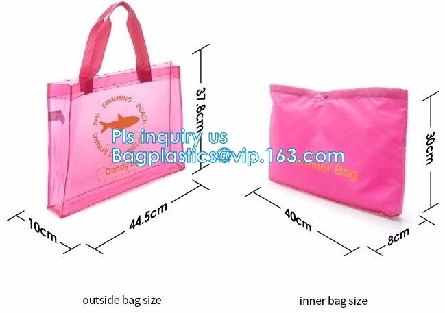 горячая сумка дамы продажи, хозяйственная сумка pvc дамы, сумки Tote покупок пляжа PVC, хозяйственная сумка PVC для одежд и ботинки, покупатель