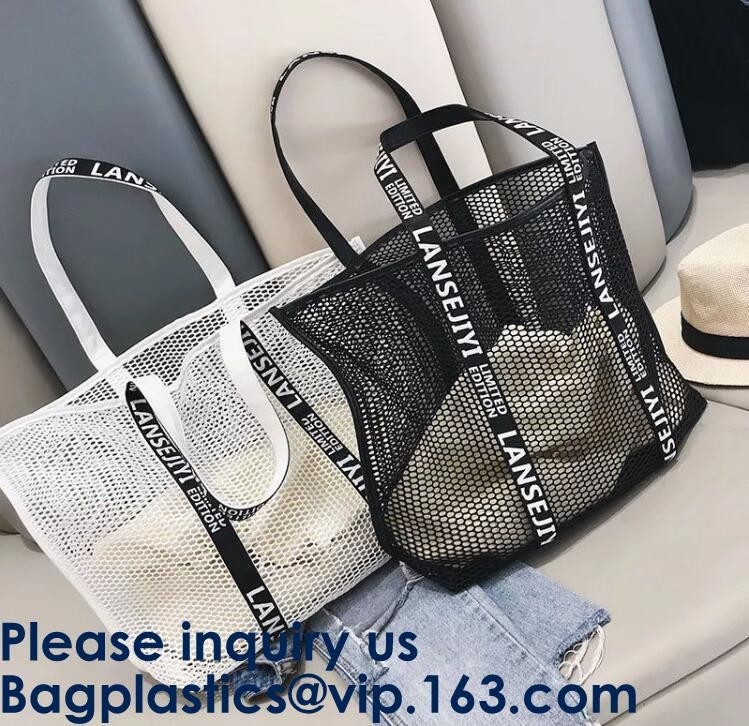 Логотип таможен сумки Tote сетки печатая хозяйственную сумку с сумкой Drawstring холста, двойная многократная цепь Drawstring определяет размер Bagease