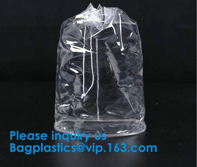 Сумка Drawstring PVC прозрачная для ткани спорт, выдвиженческий прозрачный рюкзак Drawstring ясности PVC кладет Gif в мешки продвижения