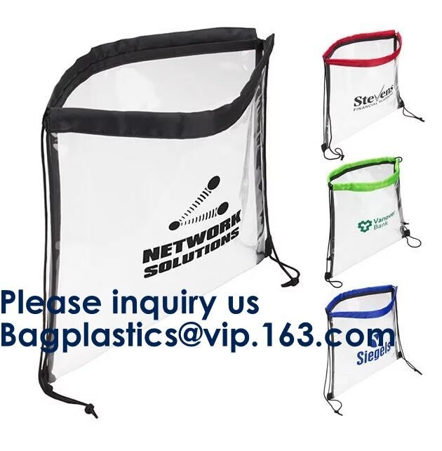 Подарка ткани продвижения сумка рюкзака Drawstring Pvc небольшого ясная, сумки Drawstring Bagease PVC ясности моды прозрачные pac