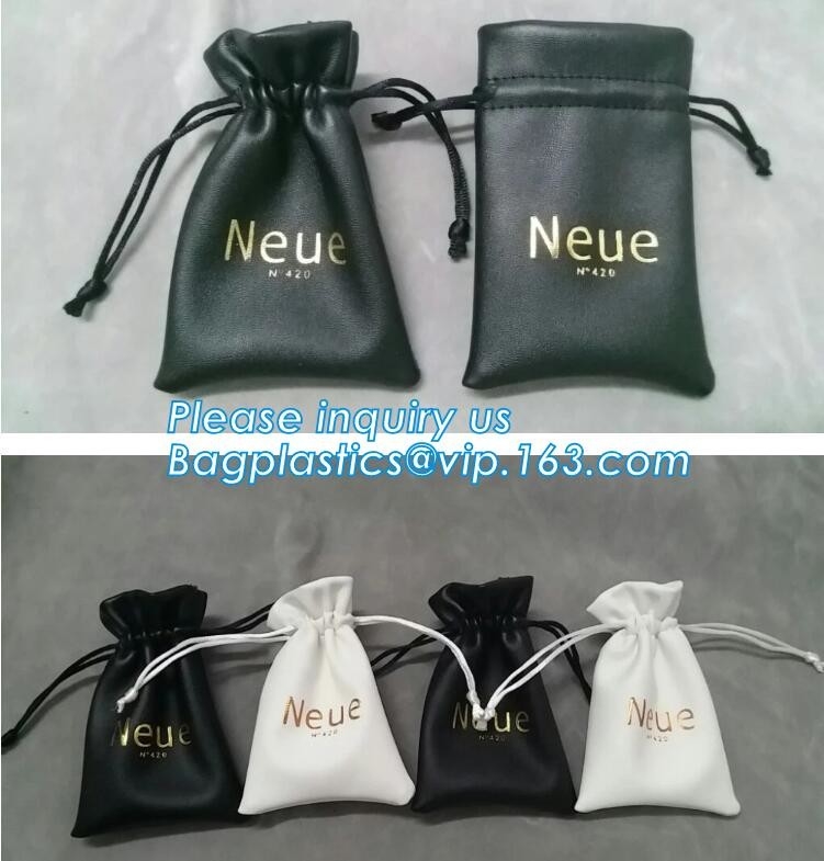 Сумка организатора макияжа различного мешка Drawstring Pu Брауна размера кожаного косметического выдвиженческая с Drawstring Bagease