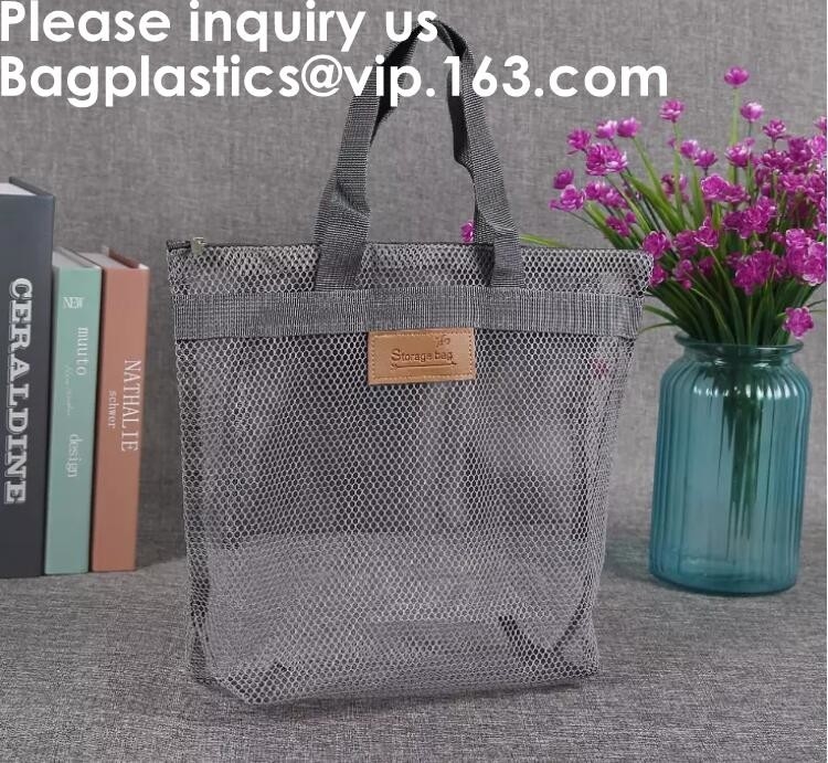 Сеть сетки нейлона хозяйственной сумки сетки Tote Eco дружелюбная, многоразовая продукция сетки кладет хранение в мешки f посещения магазина бакалеи более большой емкости