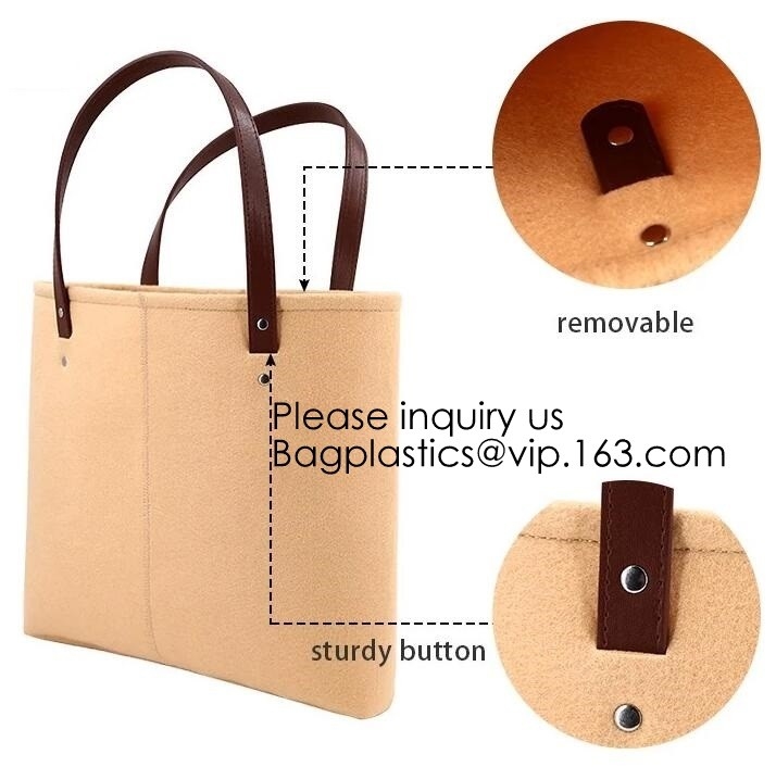 Handmade мода чувствовала что дамы случая плечо кладет сумку в мешки Tote женщин чувствуемую сумкой с кожаной ручкой, Bagease, Bagplastics