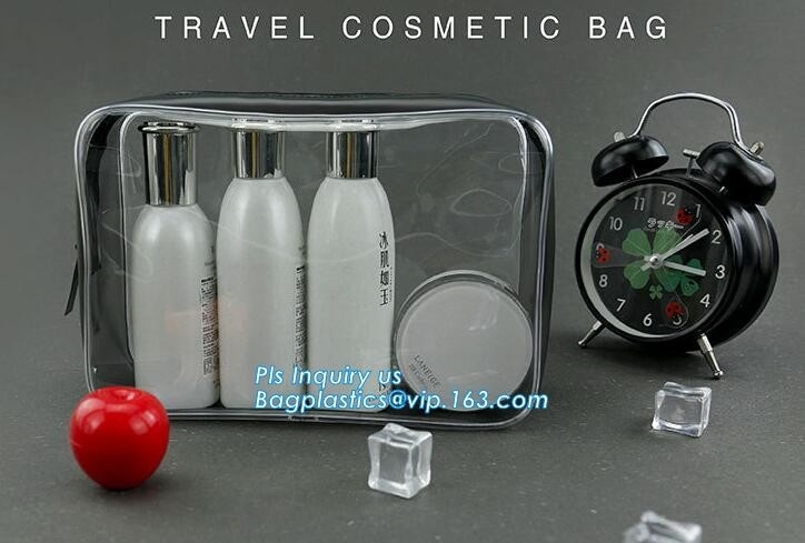 ясная вися сумка pvc сумки гигиенической косметикаи косметическая, сумка выдвиженческой пластиковой ясности pvc прозрачная косметическая, tra верхней молнии мягкое