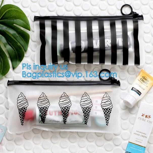 Сумка слайдера PVC transprent для пакуя нижнего белья, заморозила сумку для одежд, drawstrin вешалки PVC ЕВА сумки k заморозка ЕВА