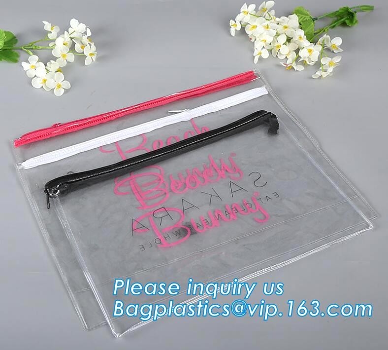Карман папки файла конверта сумки A4 PP/PVC файла сумки документа, дружественная к Эко ясная пластиковая сумка молнии документа для B4 A4 B5