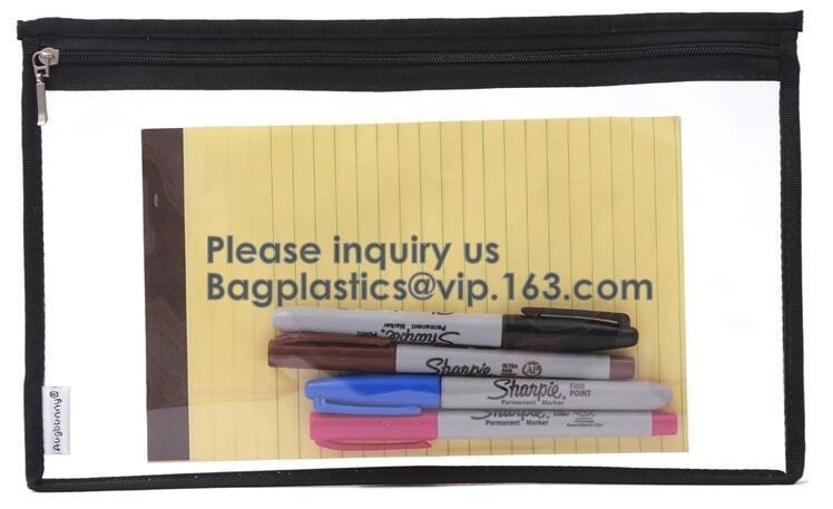 Изготовленная на заказ ясная сумка карандаша Pvc k молнии, сумка пляжа Tote Pvc молнии водоустойчивая, сумка молнии PVC сумки сетки PVC