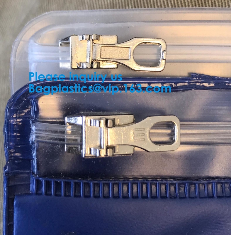 Сумка документа Pvc сумки A5 файла молнии Pvc ясности A4 ясная с красной сумкой конверта Pvc молнии B5 с мешком карты