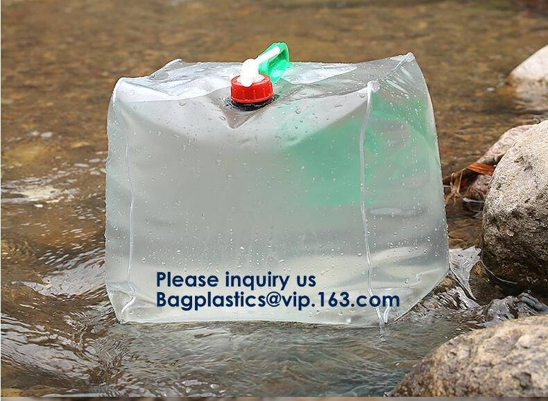 Портативная сумка танка, вода сумки питьевой воды кладет воду в мешки PVC Multicolor зеленой портативной ранга продовольственной безопасности складную кладет в мешки с