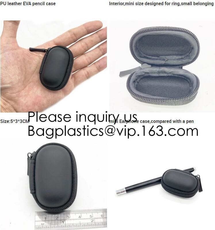 Случай наушников наушника Earbud с сумкой нося организатора перемещения мешка мини хранения Carabiner для беспроводного Bluetooth он