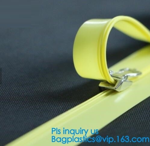 PP Clear Long Chain Press Lock Zipper, металлический слайдер Слайдер Слайдер Слайдер Слайдер, двойной слайдер