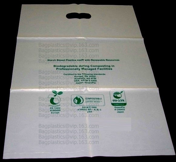Compostable biodegradable поли пластиковое черное золото умереть отрезанная сумка покупок ручки упаковывая с изготовленным на заказ ПАКЕТОМ PLA PBAT логотипа