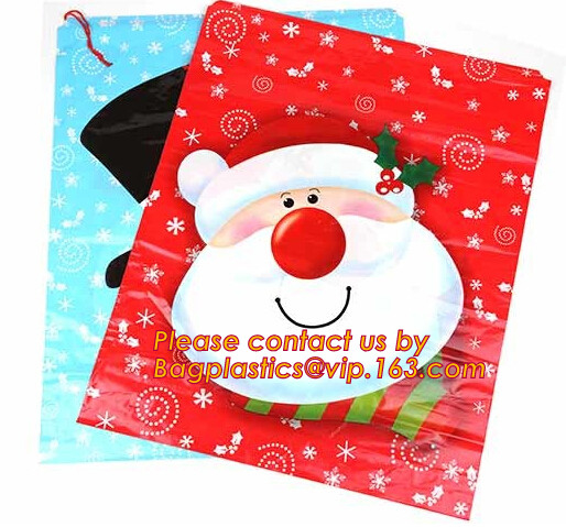 Сумка мешка /drawstring santa сумки причудливого подарка рождества поли, сумки украшения, слон сумки, гигантские сумки подарка, сумки рождества