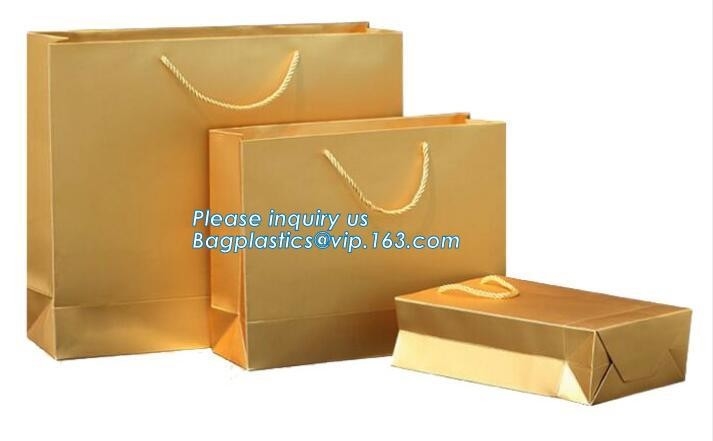 Бумажный мешок kraft ручки роскошного коричневого цвета дизайна складной плоский, бумажный мешок роскошного известного бренда нестандартной конструкции упаковывая с c