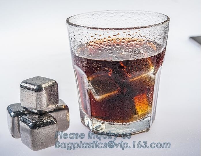 набор куба льда пластиковой коробки 4pcs/set охлаждая каменный, аксессуары бара вискиа куба льда нержавеющей стали УПРАВЛЕНИЯ ПО САНИТАРНОМУ НАДЗОРУ ЗА КАЧЕСТВОМ ПИЩЕВЫХ ПРОДУКТОВ И МЕДИКАМЕНТОВ LFGB каменные, bageas