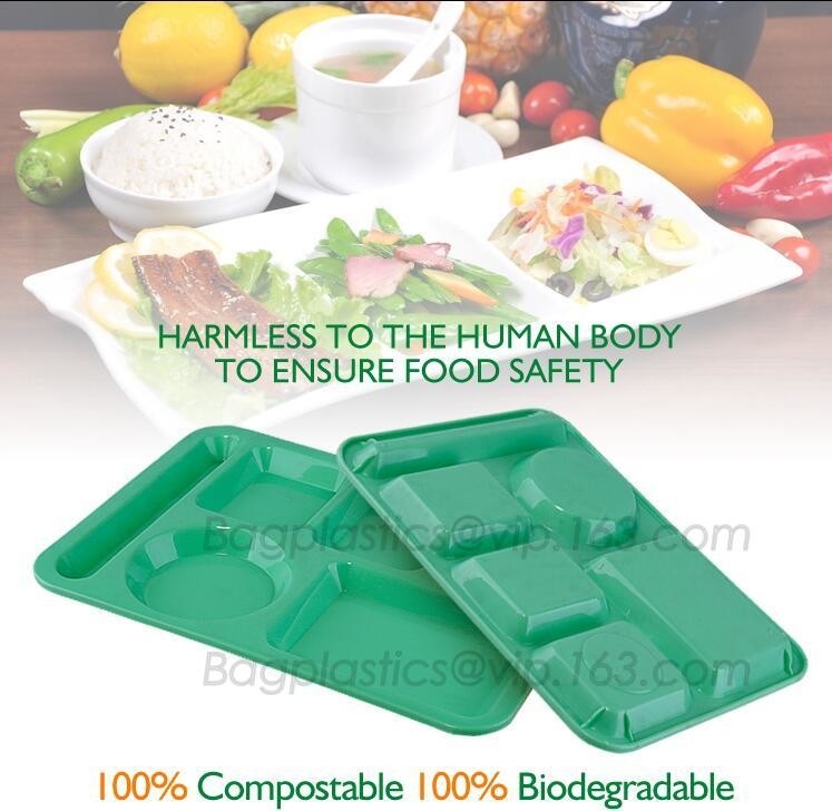 печатание логотипа коробок фаст-фуда изготовленное на заказ, Compostable пластиковый пищевой контейнер, foo способное к возрождению PLA эко-продукта 100% compostable