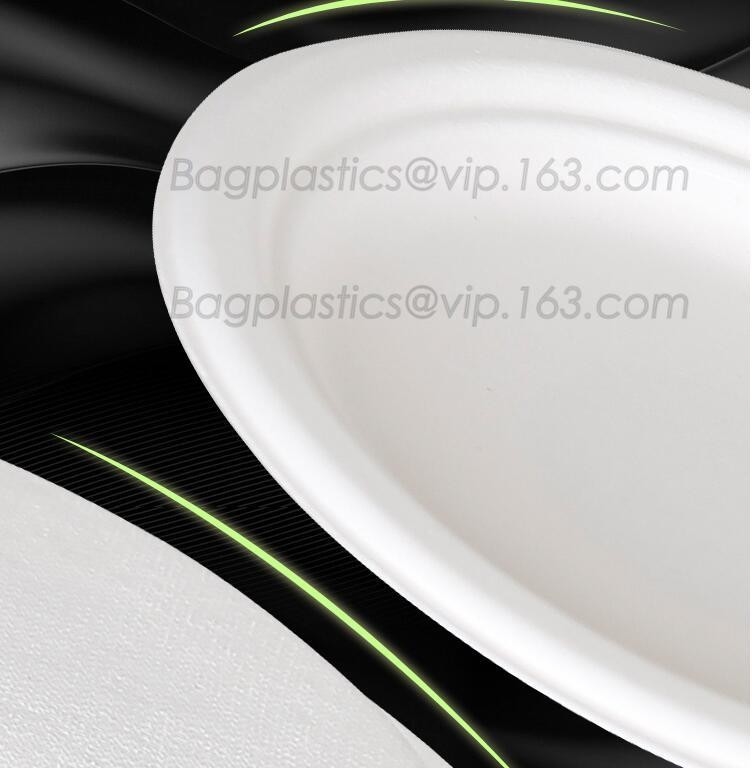 белые круговые бумажные плиты обедающего с фильмом покрытия PLA, tableware, легкой промышленностью &amp; ежедневной пользой, Tableware, плитами