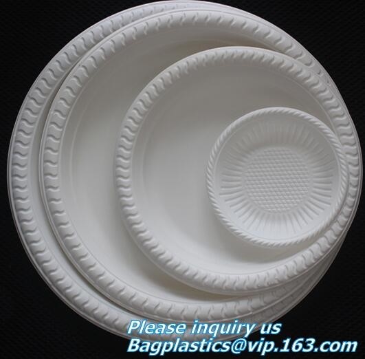 Tableware багассы сахарного тростника Eco дружелюбный biodegradable устанавливает устранимую плиту бумажной пульпы packag bagease диска 6 дюймов круглое