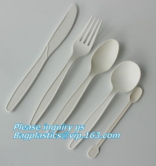 eco PLA майцены наборы столового прибора biodegradable пластиковые, пластиковая солома многоразовое располагаясь лагерем Biodegr пшеницы палочек вилки ложки