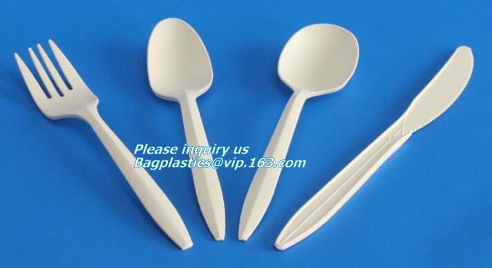 5,5 кукурузного крахмала комбинации ложки вилки PLA дюйма BPA bagplastics СВОБОДНОГО Spork Biodegradable пластикового Compostable устранимое