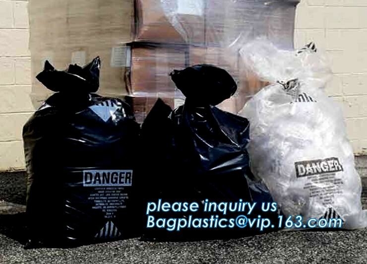 Сумки ясные/желтые сумки удаления азбеста LDPE, азбест PE для песка и гравий, устранимый пластиковый желтый поли азбест
