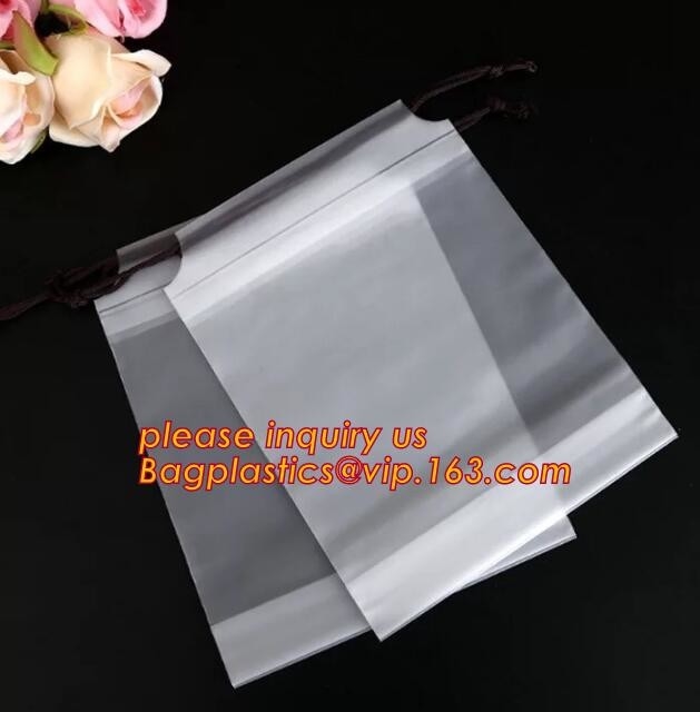 Сумки Drawstring мешка для белья Biodegradable магазина химической чистки устранимые поли, поли пластиковая гостиница Laundr Drawstring