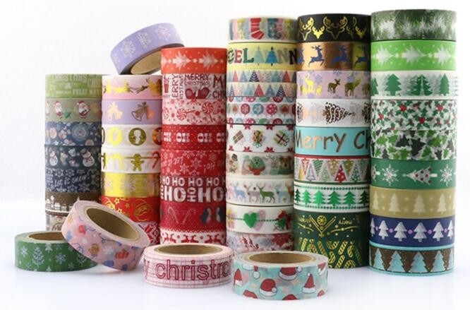 Лента ткани хлопка ленты яркого блеска ленты бумаги Washi крена стикера ленты Washi фестиваля рождества хеллоуина изготовленная на заказ декоративная