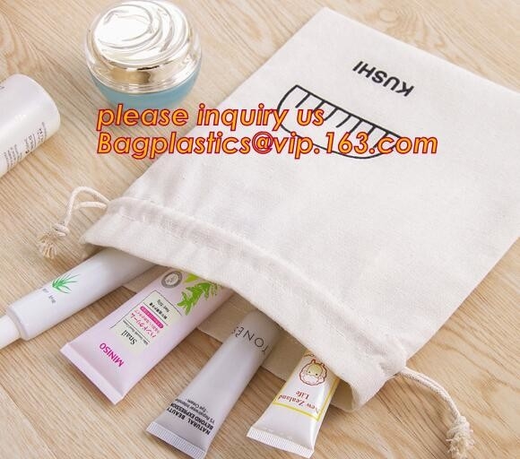 Качественным подгонянная логотипом сумка пыли Drawstring хлопка для одежд, оптовый пробел большой емкости связывает прачечную Dra бакалеи