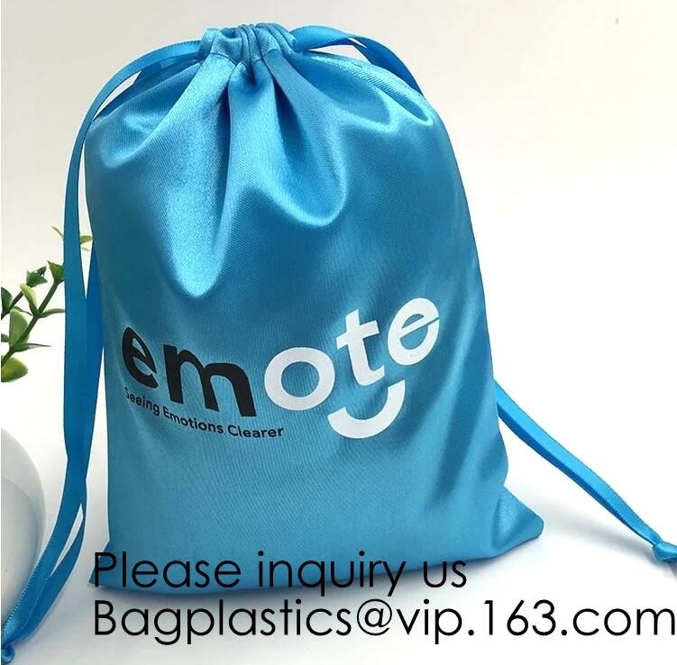 Сумки благосклонности сатинировки свадьбы подарка, роскошные сумки Drawstring подарка сатинировки, сумка Drawstring для кольца, косметическая сумка, пакет сумки макияжа