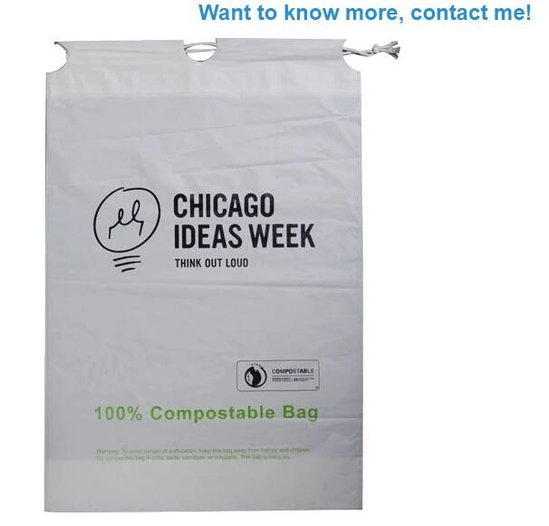 мешок для белья химической чистки крахмала biodegradable compostable eco дружелюбный оранжевый, biodegradable пластиковый мешок для белья drawstring
