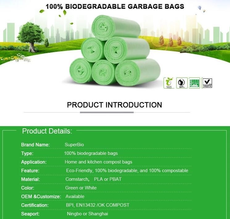 Несущей жилета 100% хозяйственная сумка Compostable пластиковая Biodegradable с EN13432 аттестовала, Compostable сумки для Superma