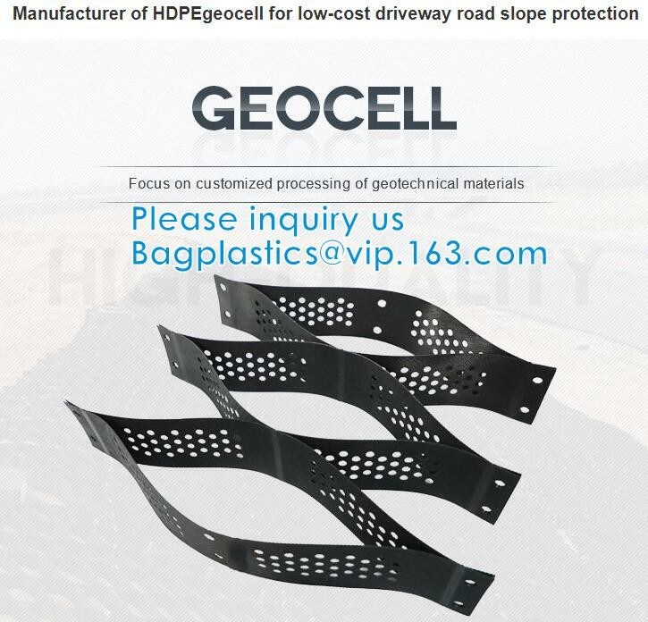 Пластиковый Hdpe клетчатый текстурированный стабилизатор Typar Geocell гравия повторно использовал пластиковые Pavers текстурировал пефорированную подъездную дорогу