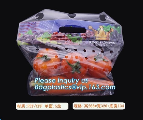 vented Printed Fruit Coex Packaging bag, k Cherry Tomato Packaging Bags With Holes, fruits and cheeries packaging