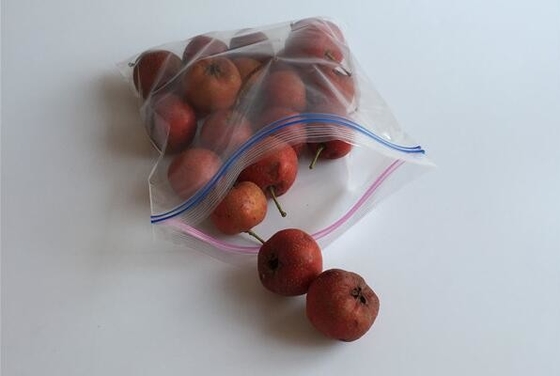 Double zip seal packaging bag, Double sealed food storage custom printed plastic zip lock bag, Moisture Proof plastic go