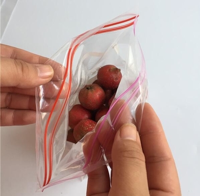 Double zip seal packaging bag, Double sealed food storage custom printed plastic zip lock bag, Moisture Proof plastic go